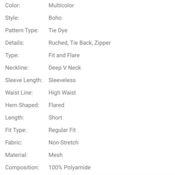 3/$75 MULTICOLOR  FIT AND FLARE TIE DYE DRESS - Picture 8 of 9